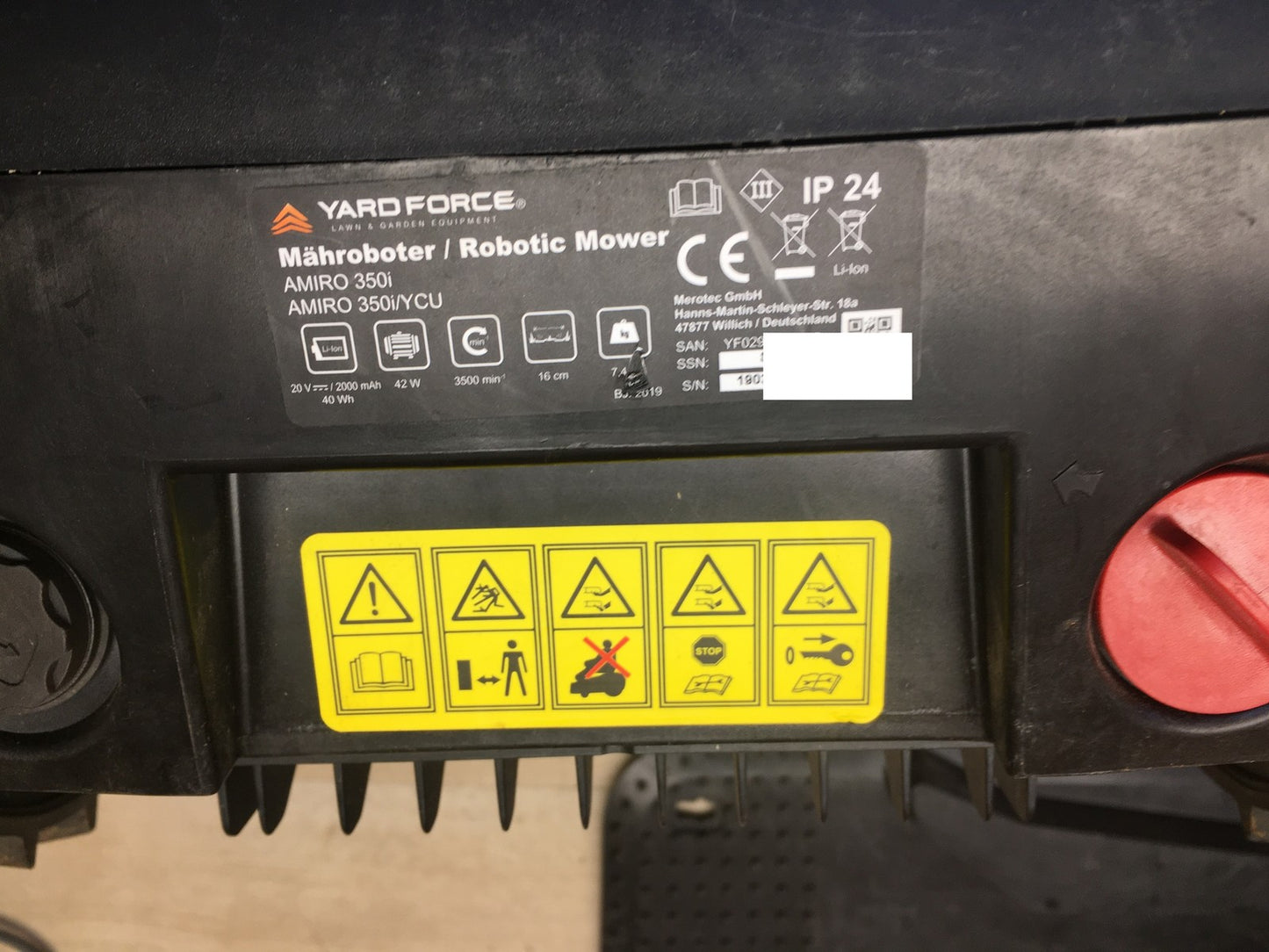 YARD FORCE Mähroboter AMIRO 350i bis zu 350 qm Rasefläche, I39380
