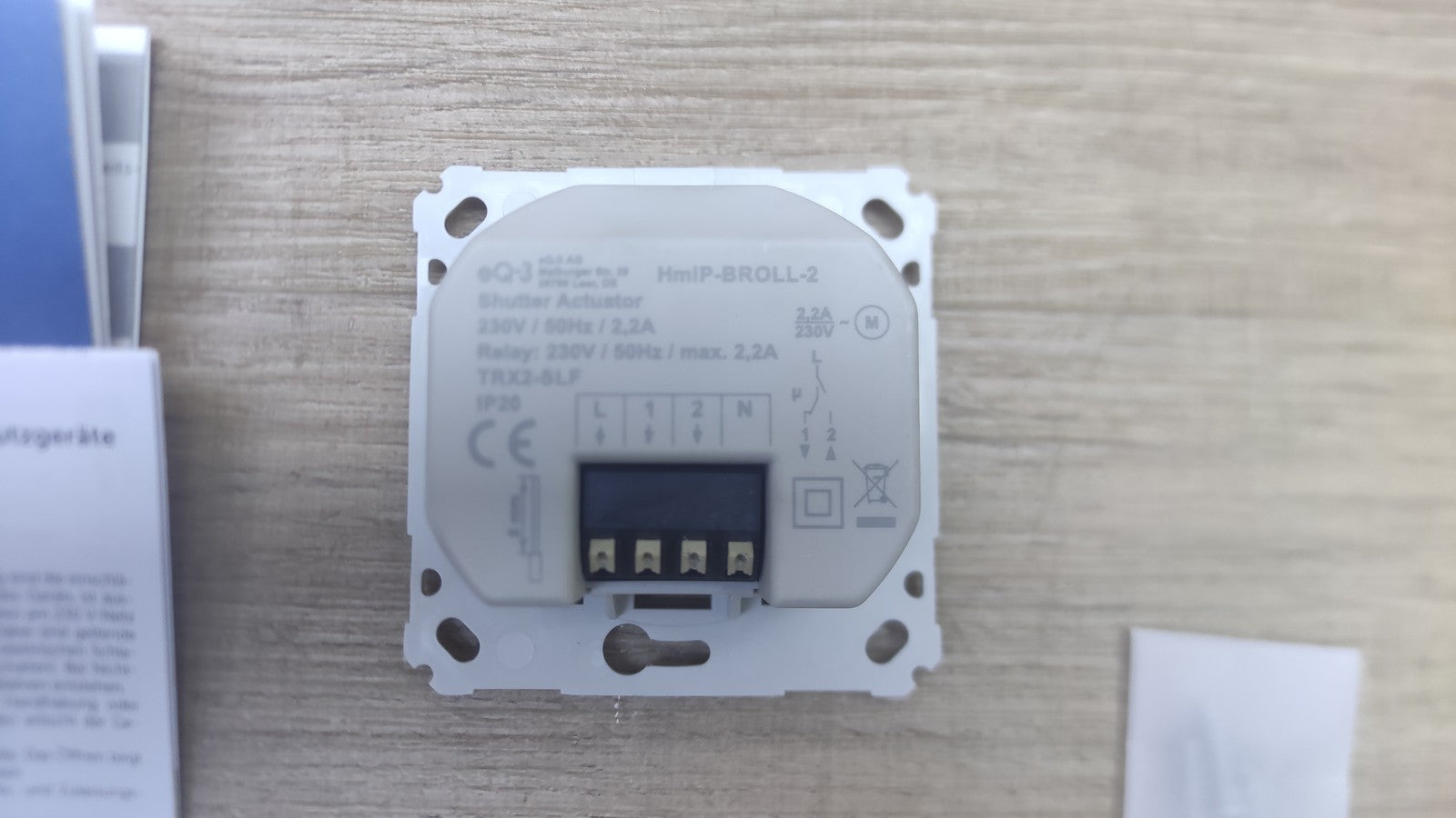 Homematic IP Rollladenaktor für Markenschalter HmIP-BROLL-2 151322A0, I38489