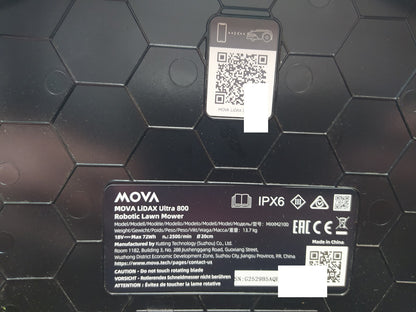 MOVA LiDAX Ultra 800 Mähroboter ohne Begrenzungskabel (MXXM2100), I37886
