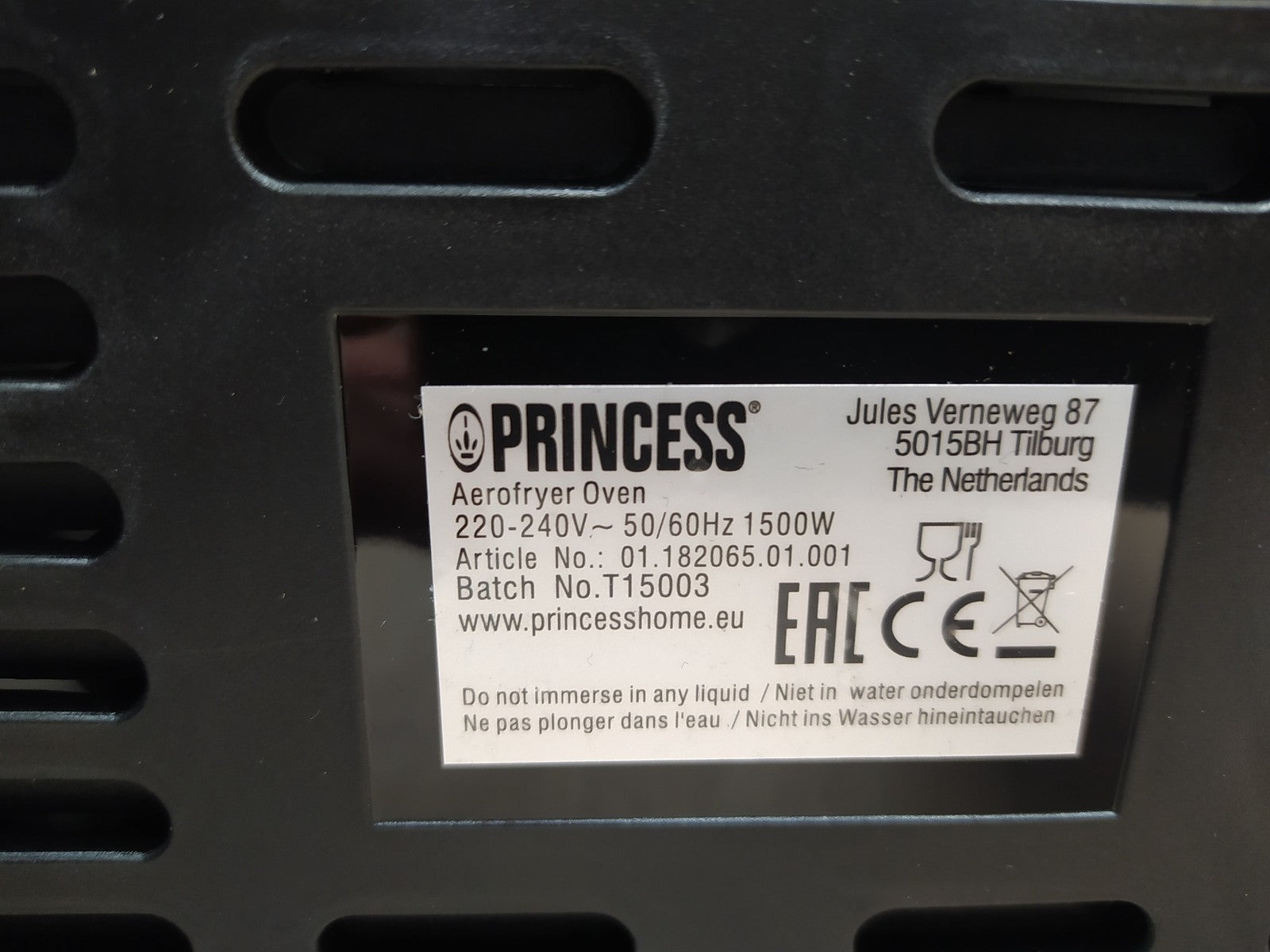 Princess Backofen/Fritteuse 182065 AeroFRYER Oven 10L (01.182065.01.001), I37702