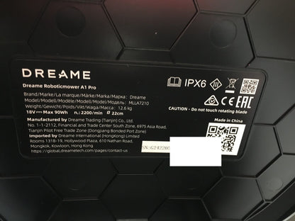 DREAME Intelligenter Mähroboter A1 Pro bis 2000m² 3D Sensor (MLLA7210) I37443