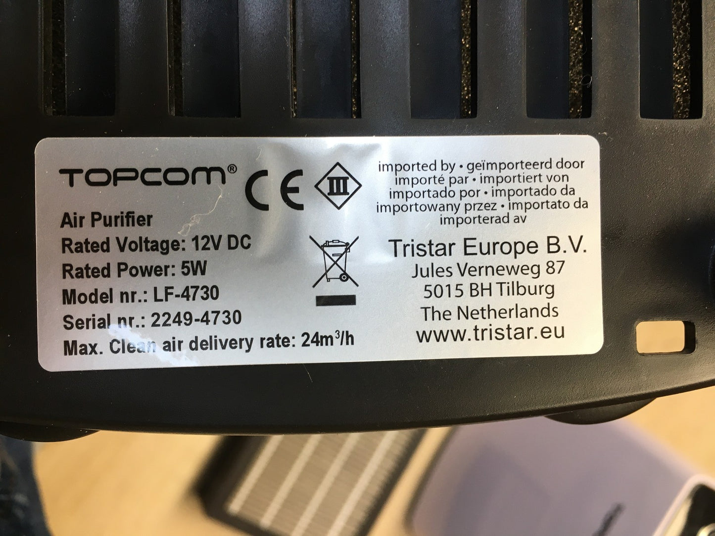 Topcom LF-4730 Luftreiniger, I36579