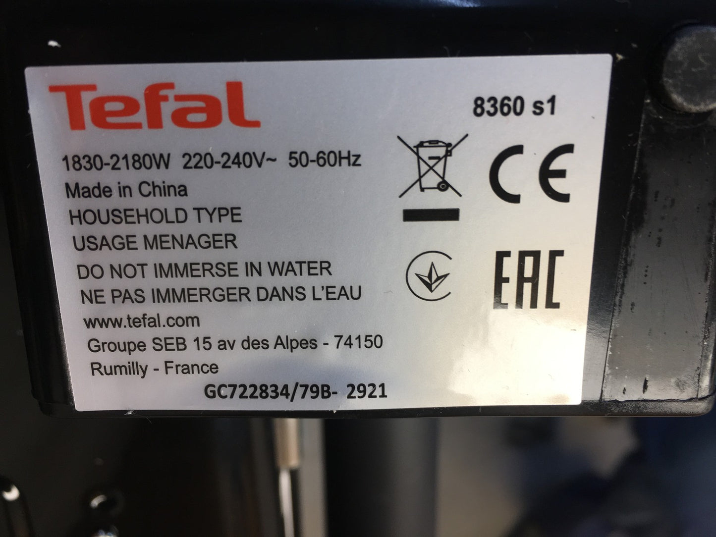 Tefal Optigrill+ XL GC722834 Kontaktgrill, I39035