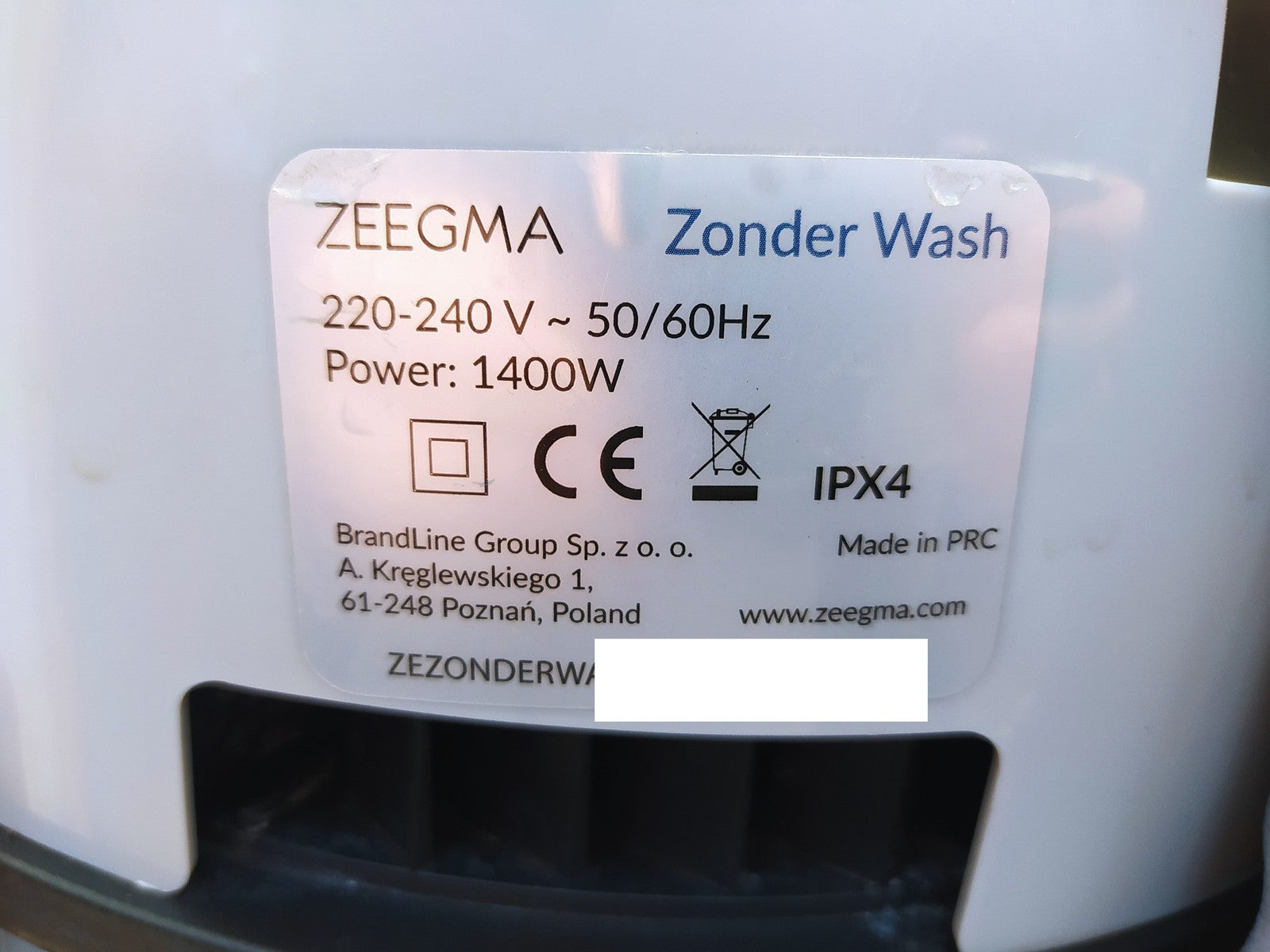 Zeegma ZONDER WASH Nass-/Trockensauger, 1400W, mit 4L Wassertank, I36251