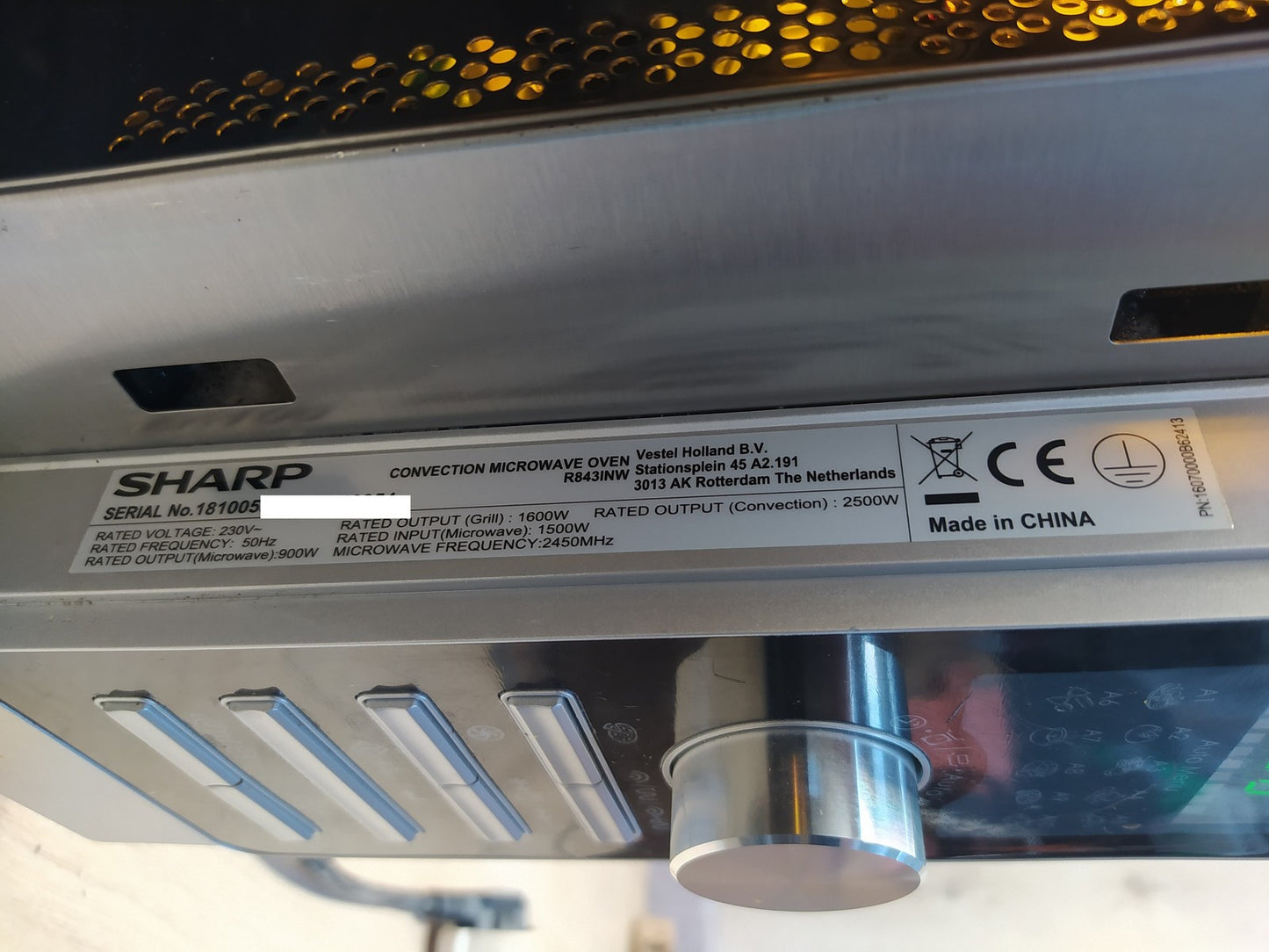 SHARP R843INW Mikrowelle 25 L, 900 W, I38985