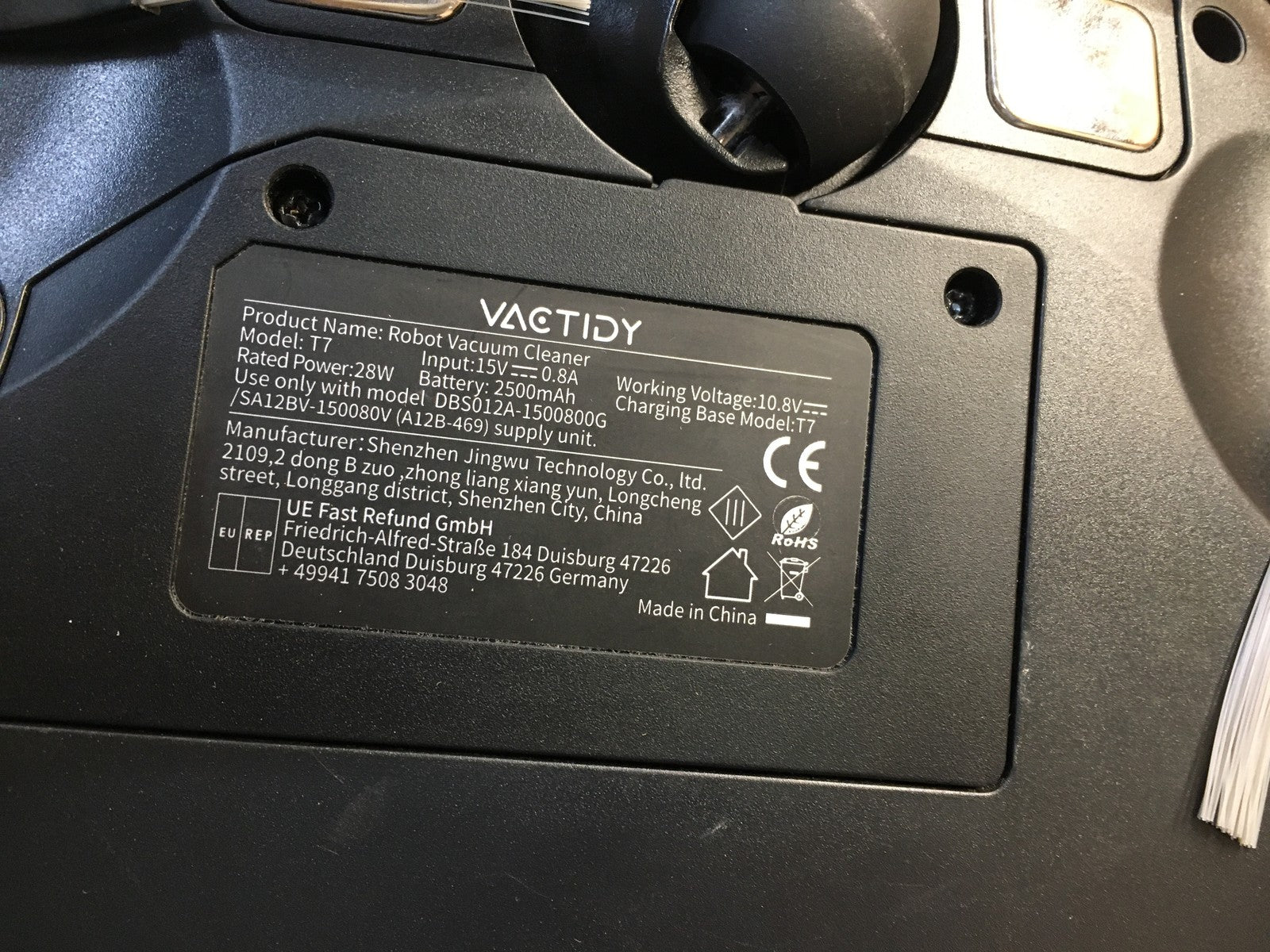 Vactidy Nimble T7 Saugroboter mit Wischfunktion 2 in 1, I36061