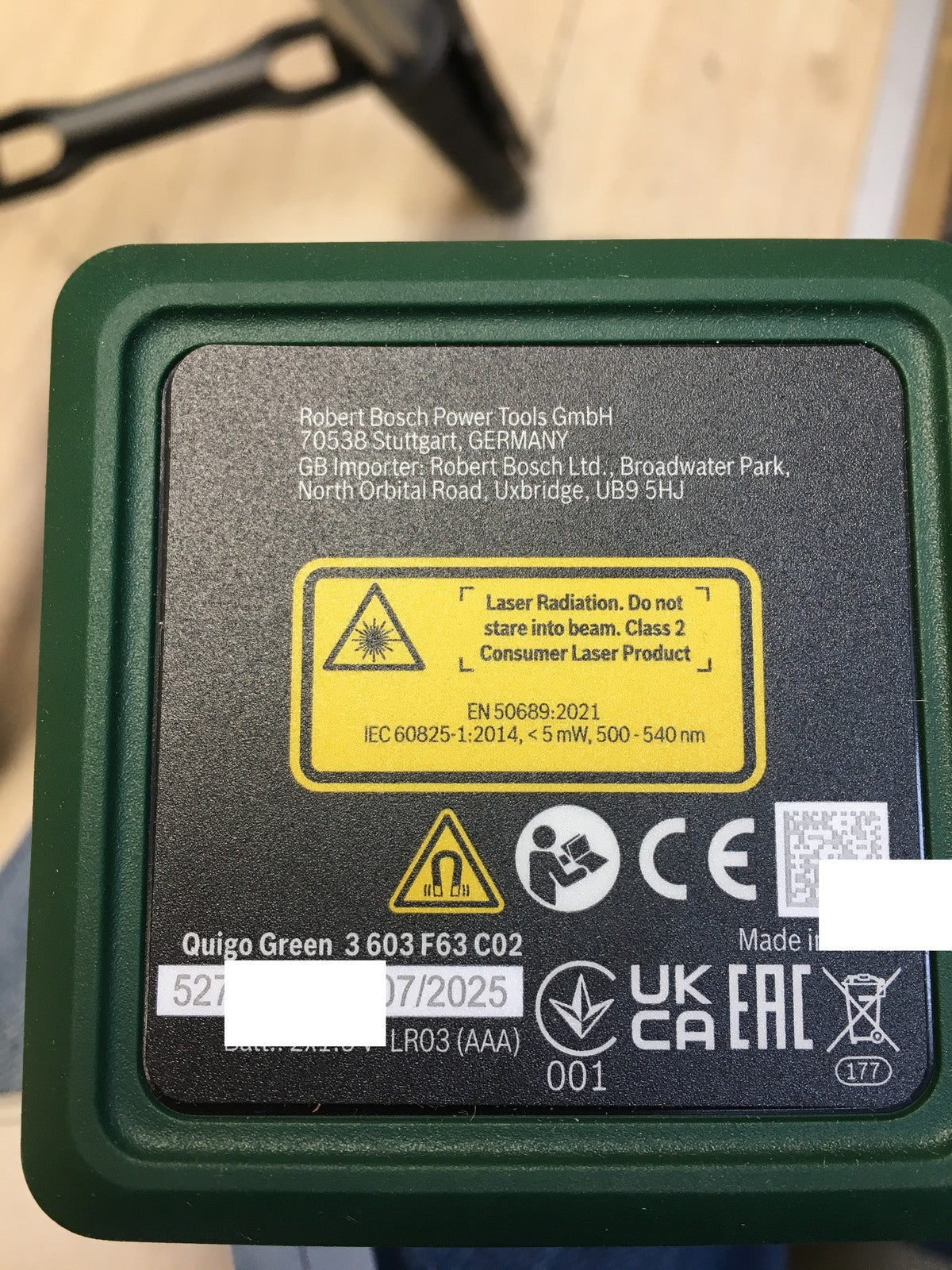 Bosch Kreuzlinienlaser Quigo green Set mit Stativ, I36794