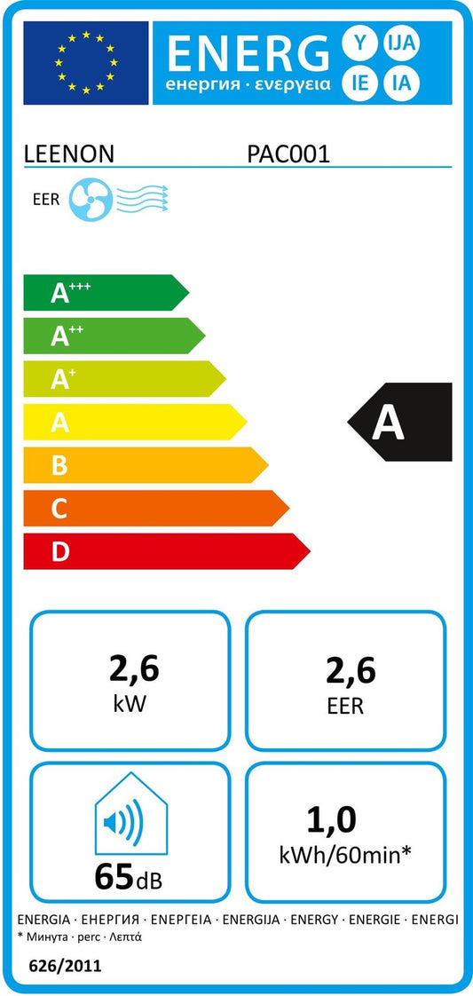 LEENON 4 in 1 mobile Klimaanlage PAC001 EEK: A 9.000 BTU I39623