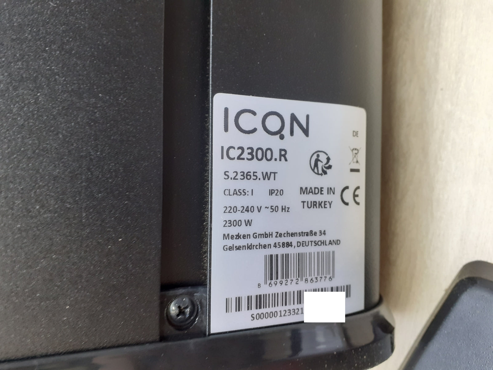 ICQN IC2500.R Stand Heizstrahler 2300 W, 4 Heizstufen mit Fernbedienung, I19001