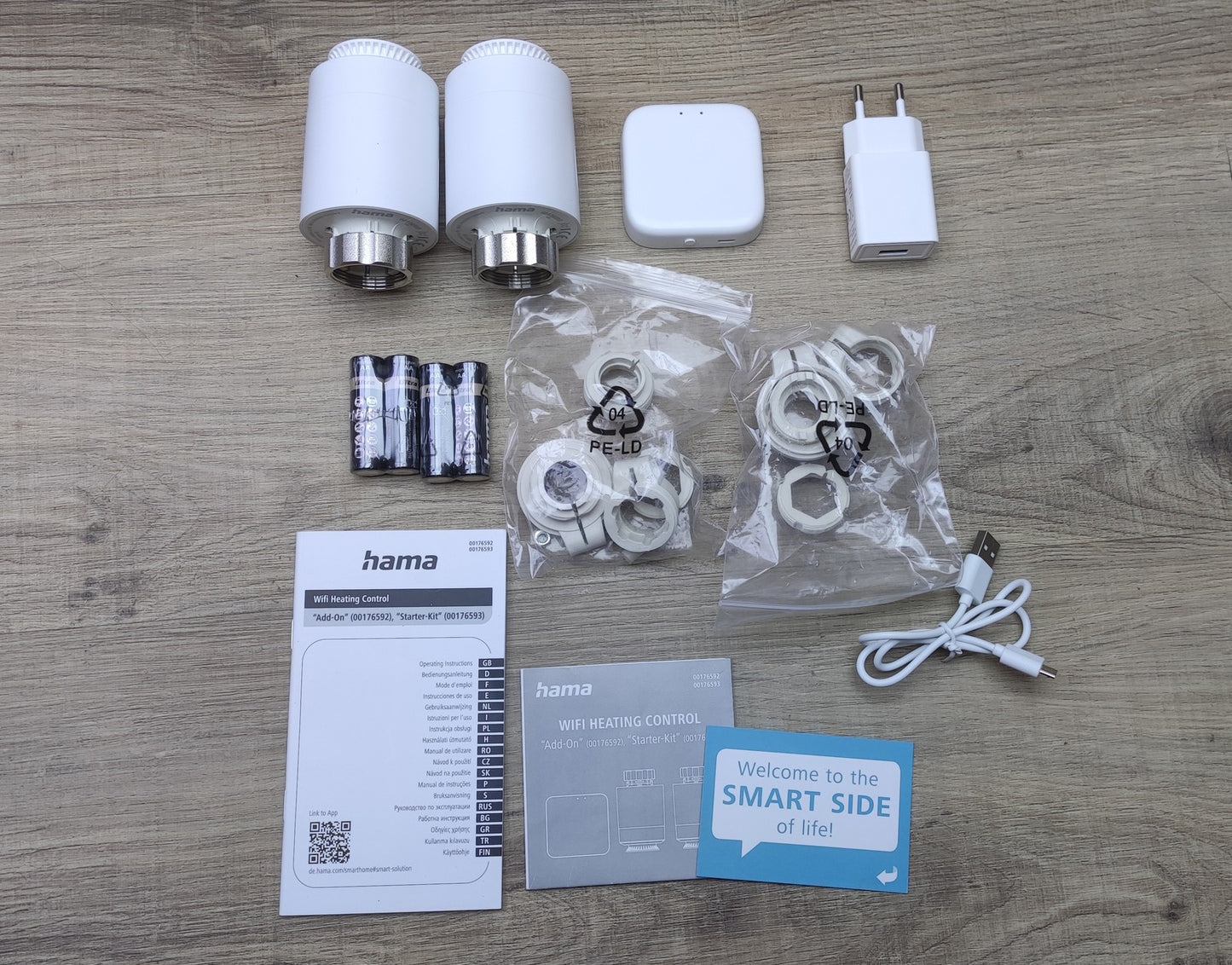 Hama 00176650 Heizkörperthermostat, Starter-Set 2 St. mit Hub, I35369