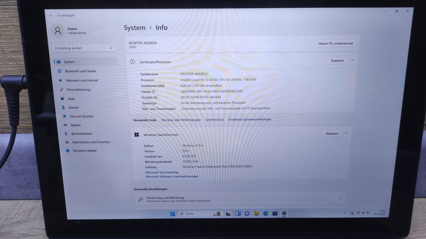 Lenovo IdeaPad Miix 520-12IKB Tablet 12.2 Touch 1920x1200 i5-8250U 8GB 256GB LTE