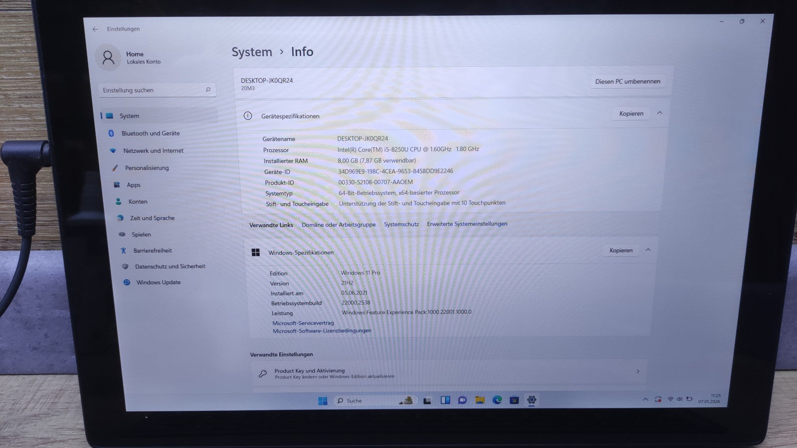 Lenovo IdeaPad Miix 520-12IKB Tablet 12.2 Touch 1920x1200 i5-8250U 8GB 256GB LTE