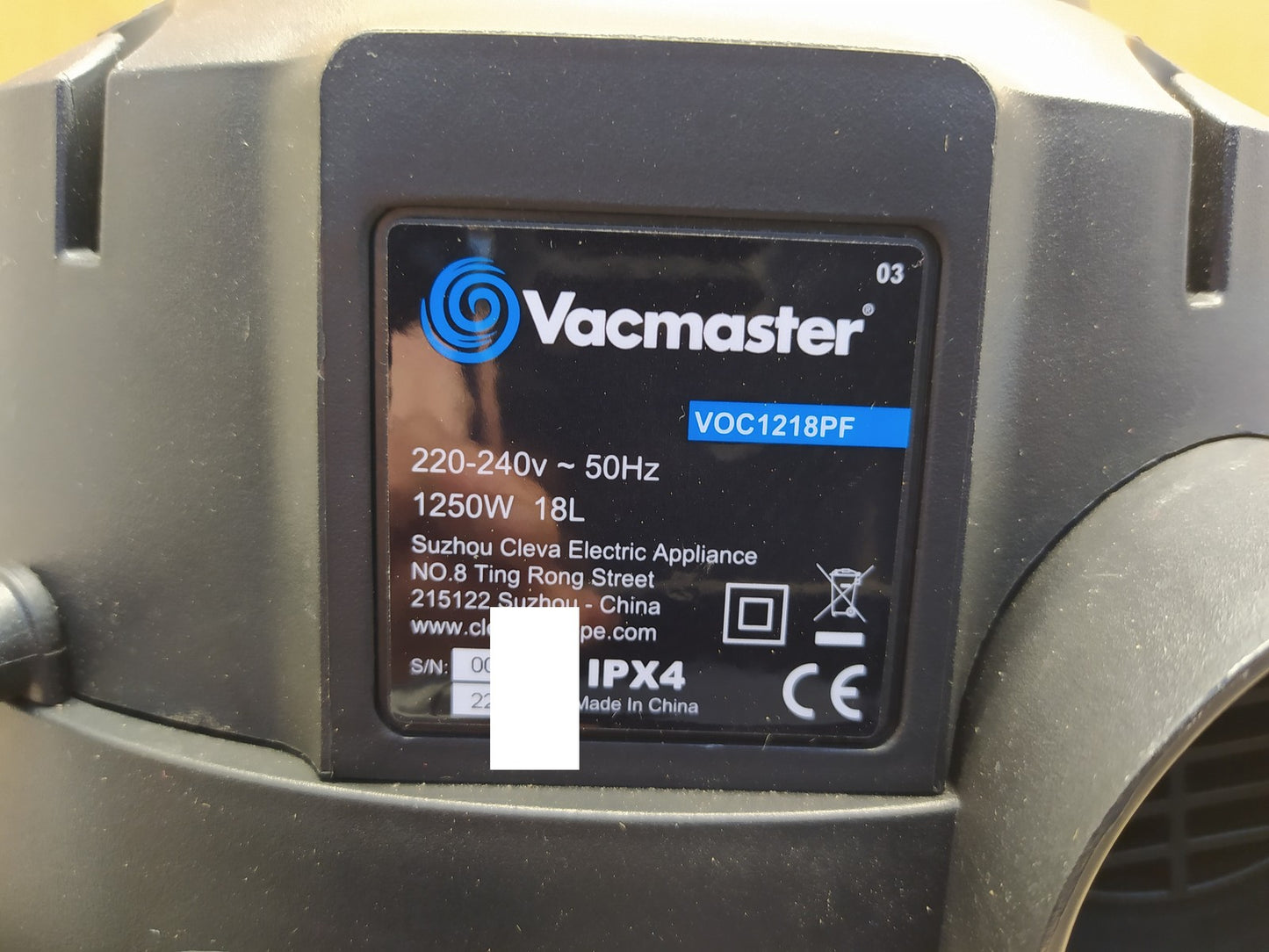 Vacmaster VOC1218PF Kunstrasen-Staubsauger 1250W 18L I36333