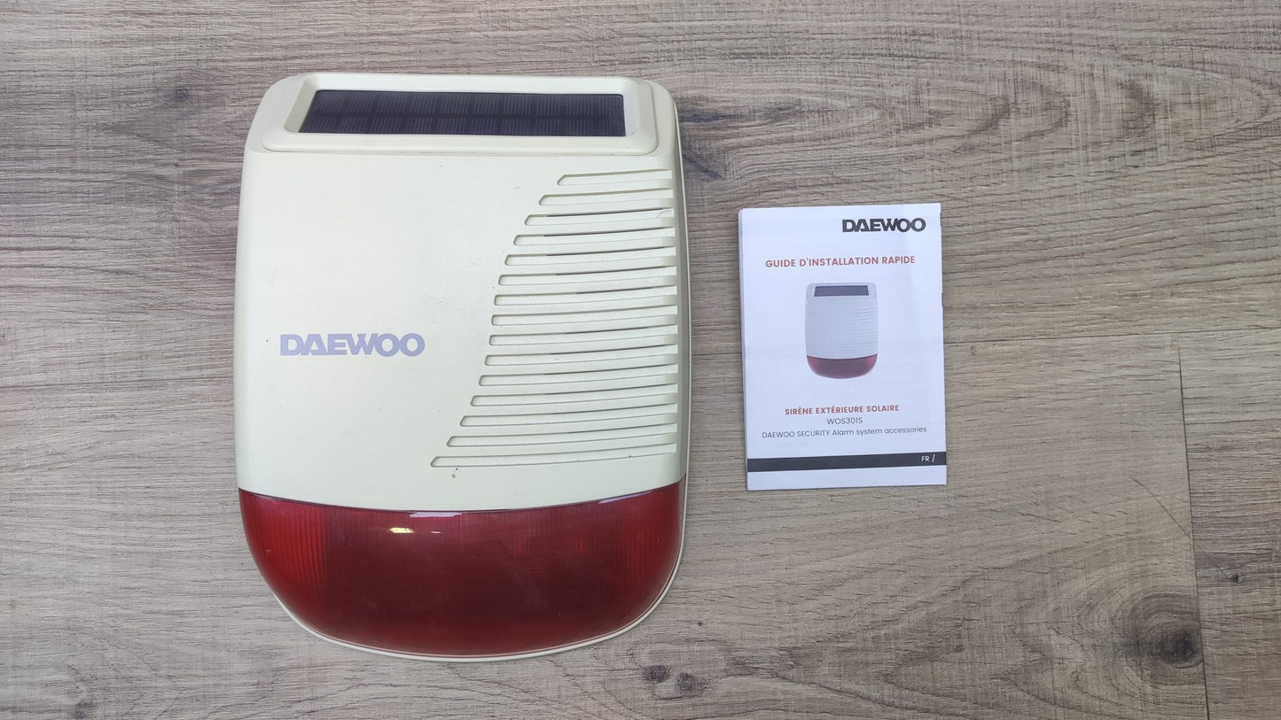 Daewoo WOS301S Solar-Außensirene kompatibel mit Daewoo Security AM301 I35538