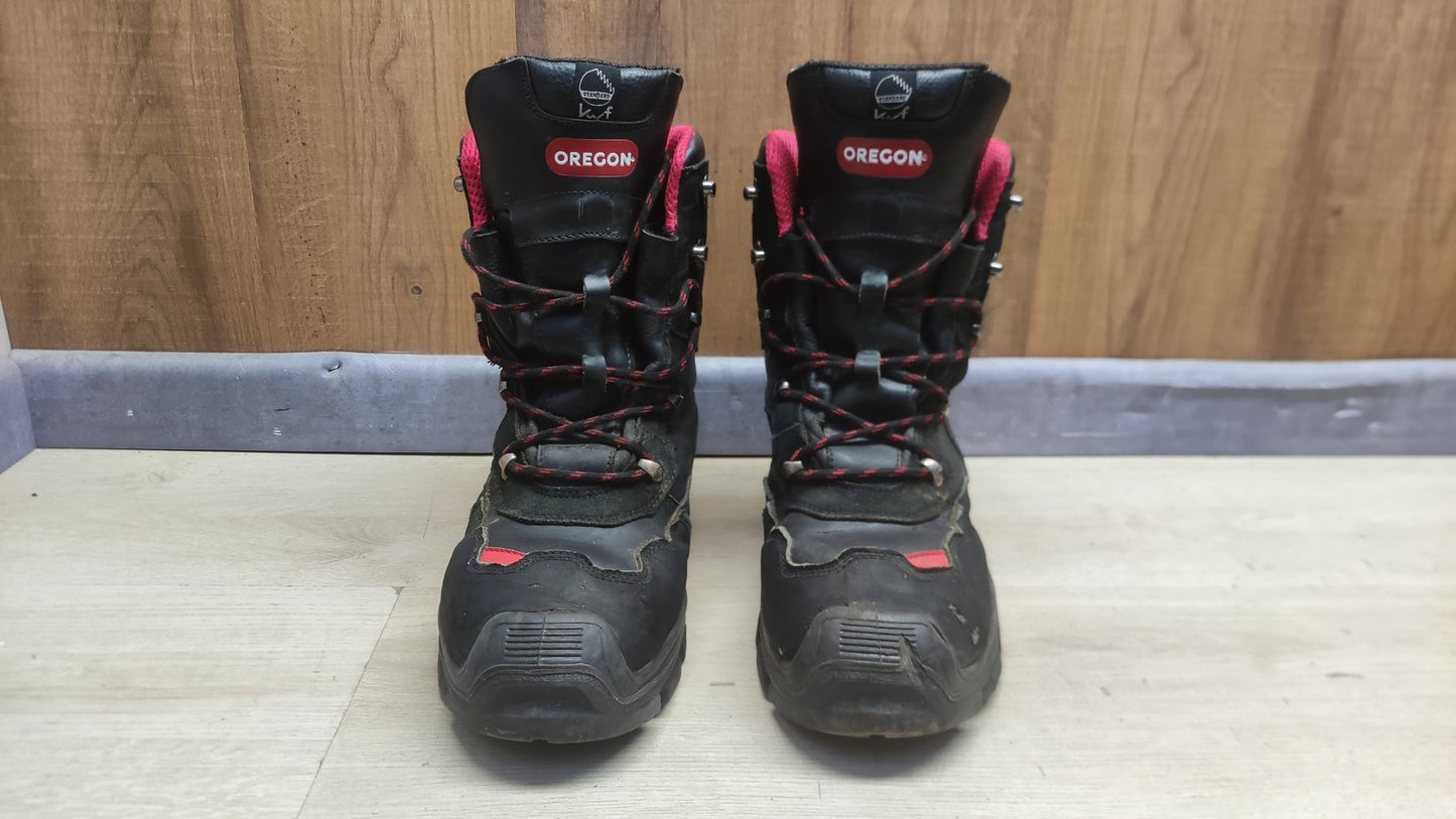 Oregon Yukon Kettensägen-Schnittschutzstiefel aus Leder, Größe 44, I38160