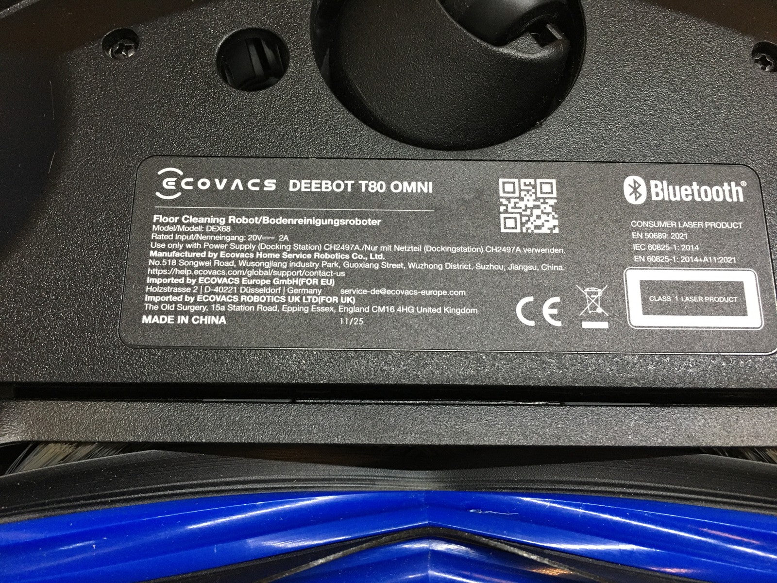 Ecovacs Deebot T80 Omni Saugroboter mit Wischfunktion DEX68, schwarz, I39954