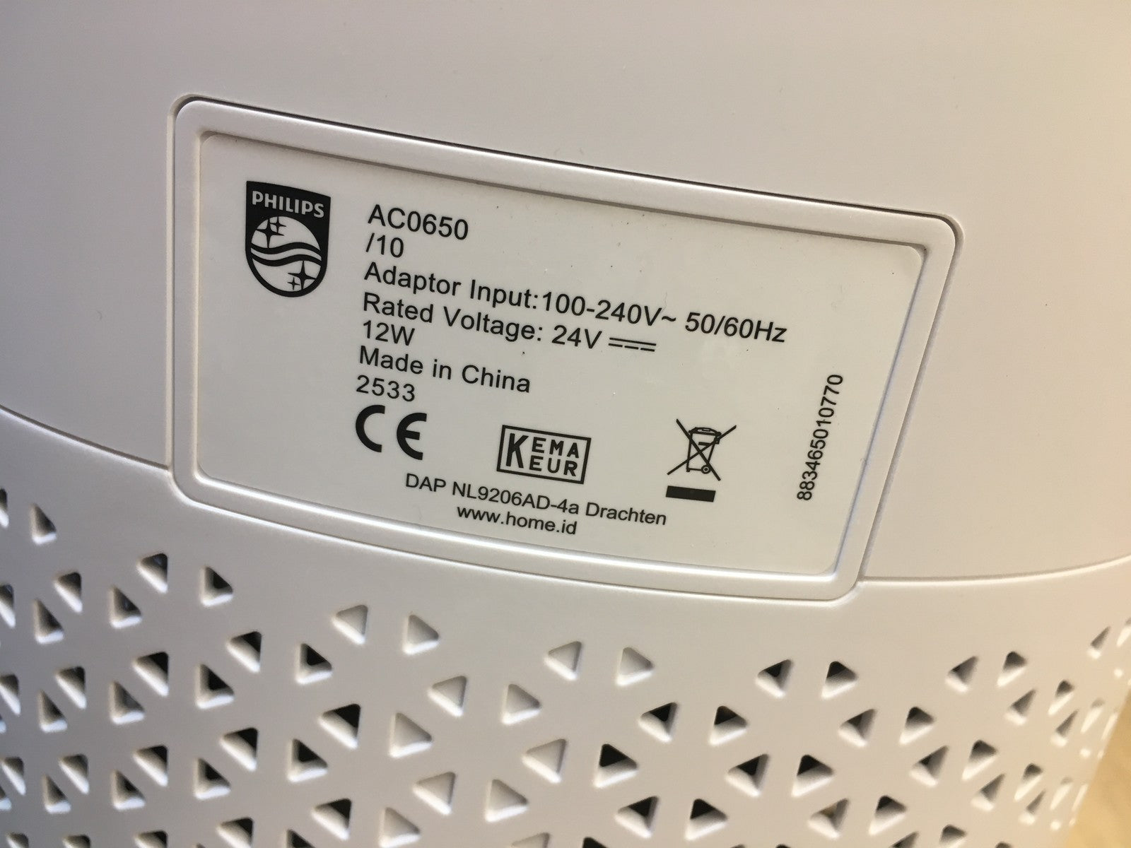 Philips AC0650/10 Luftreiniger 600 Serie, für Räume bis zu 44m2, I39258