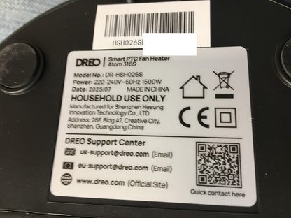 Dreo Atom 316S Energiesparender Heizlüfter, 1500W, I37343