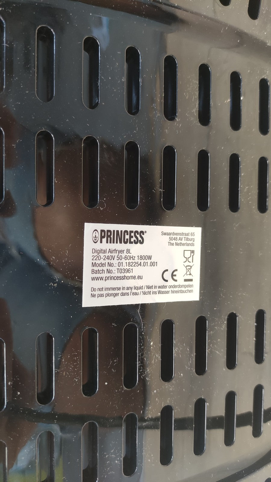 Princess 01.182254.01.001 Digitale Heißluftfritteuse, 8L, 1800W, I39652