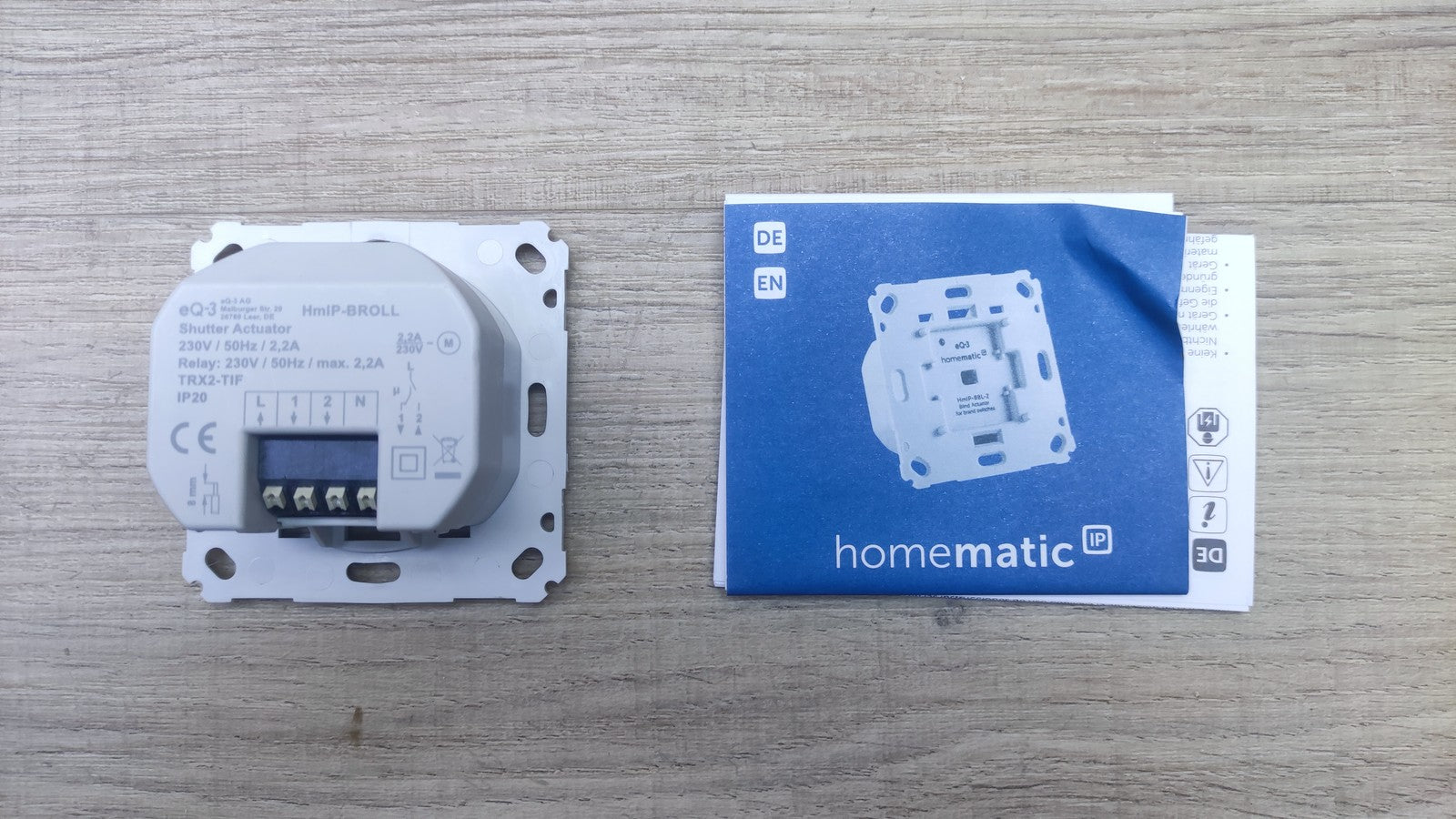 Homematic IP Rollladenaktor für Markenschalter HmIP-BROLL 151322A0, I37583