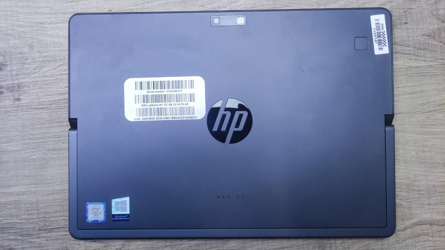 HP Pro x2 612 G2 Tablet 12" FHD 1920x1280 Touch Core i5-7Y57 8GB 256GB SSD WiFi