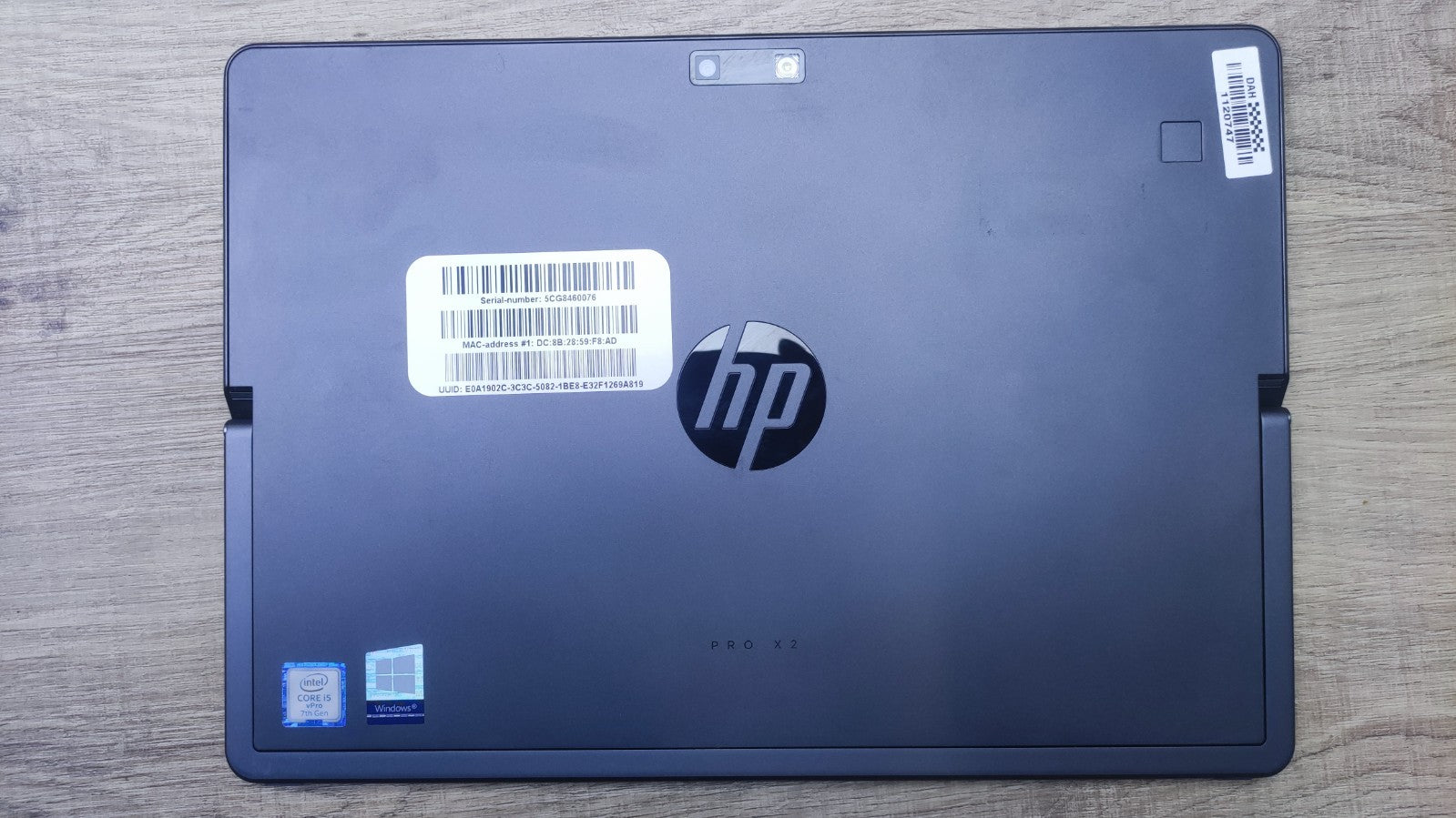 HP Pro x2 612 G2 Tablet 12" FHD 1920x1280 Touch Core i5-7Y57 8GB 256GB SSD WiFi