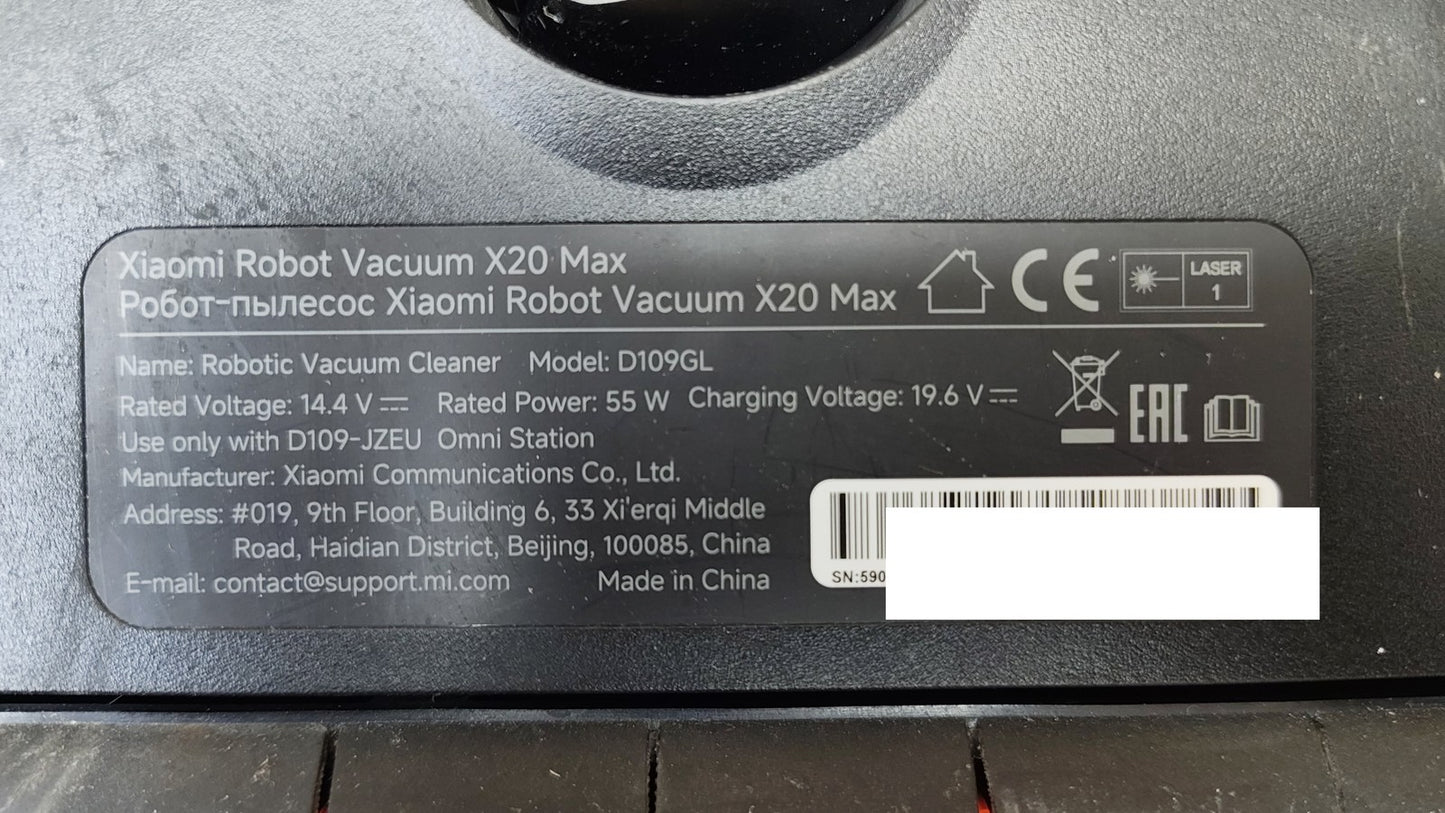 Xiaomi Robot Vacuum X20 Max Saugroboter mit Wischfunktion D109GL, I39914