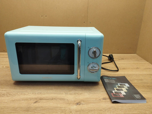 Cecotec ProClean 3110 Retro Blue Mikrowelle mit Grill (01706), 20L, 700W, I39660