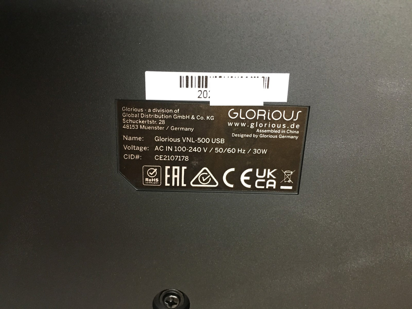 Glorious VNL-500 USB Plattenspieler Quarzgesteuert Direktantrieb, I36727