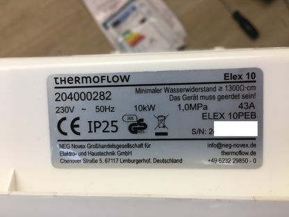 Thermoflow Elex 10 kW Durchlauferhitzer 230 V druckfest, EEK:A, I39976