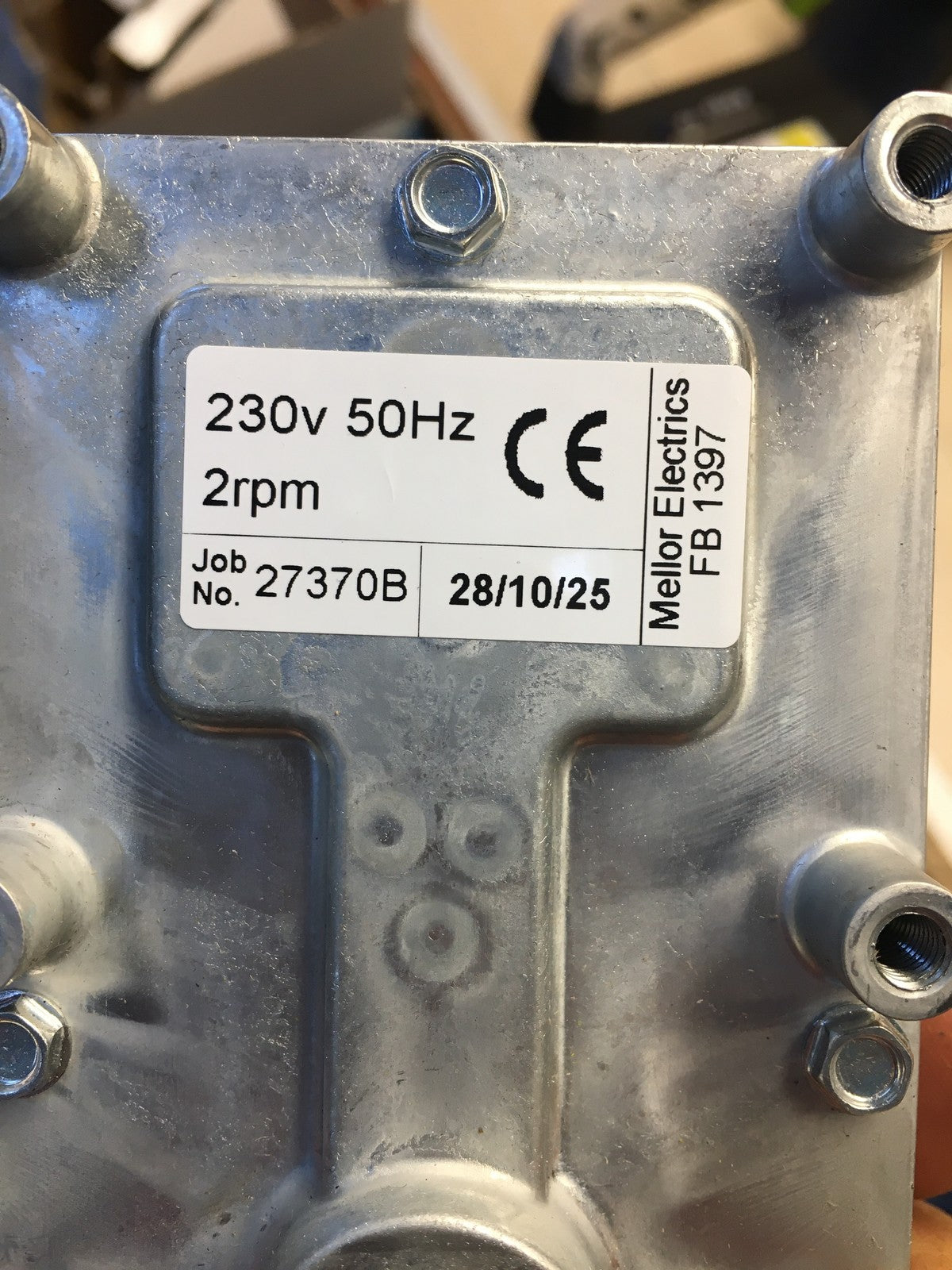 Mellor Electrics FB1397 Getriebemotor I37361