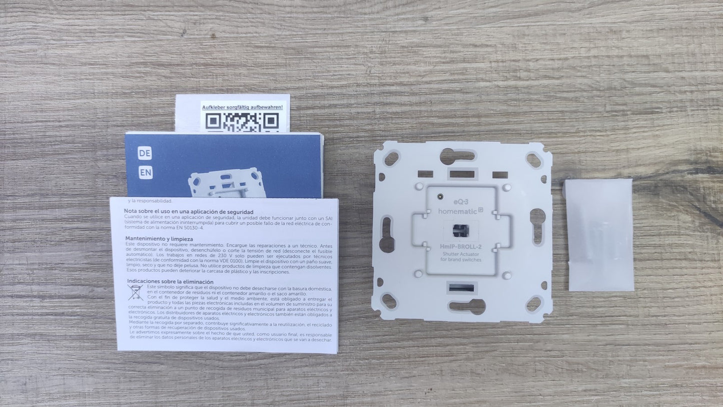 Homematic IP Rollladenaktor für Markenschalter HmIP-BROLL-2 151322A0, I38834