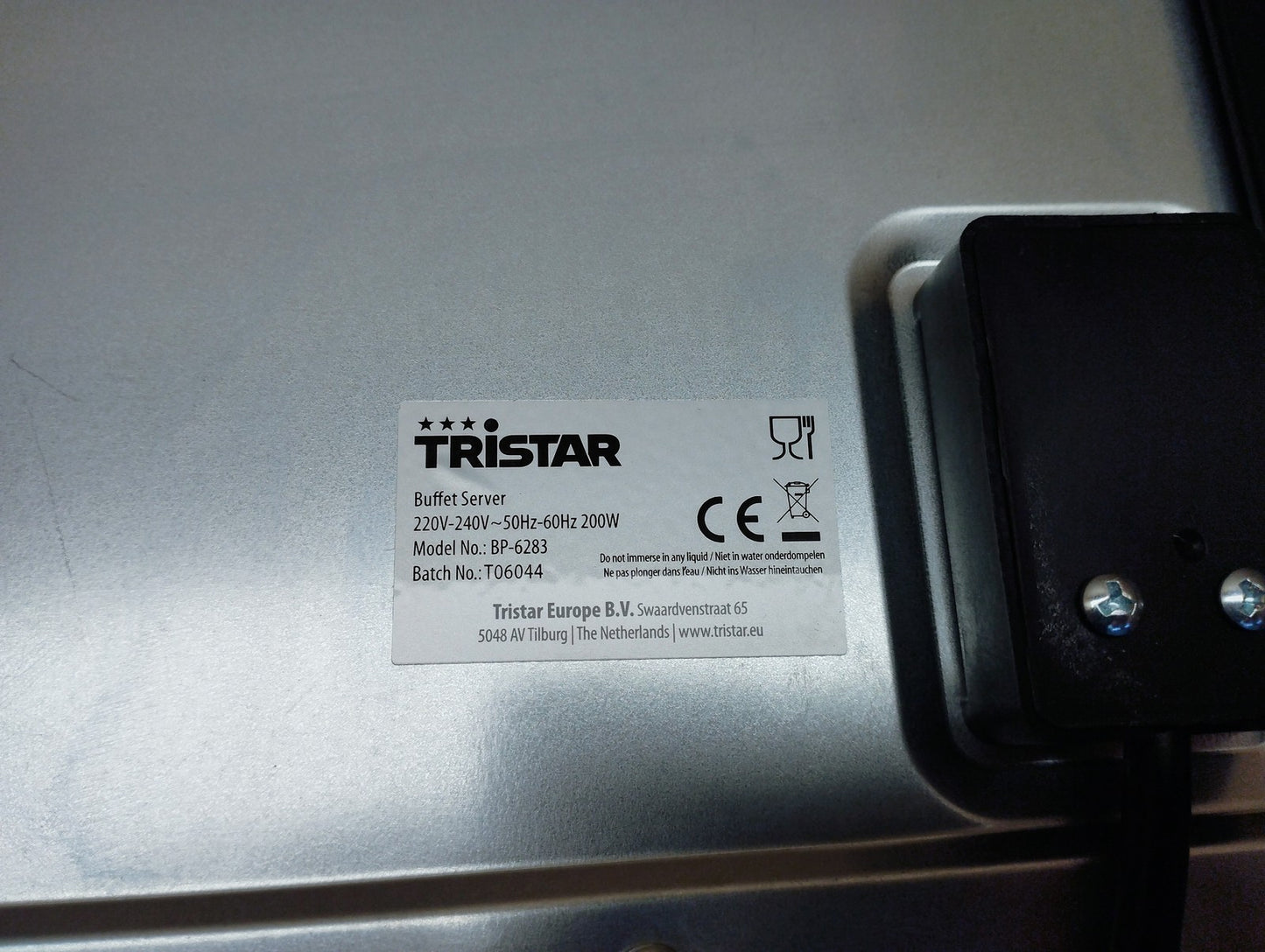 Tristar BP-6283 Buffet-Servierer Warmhalteplatte, I39420