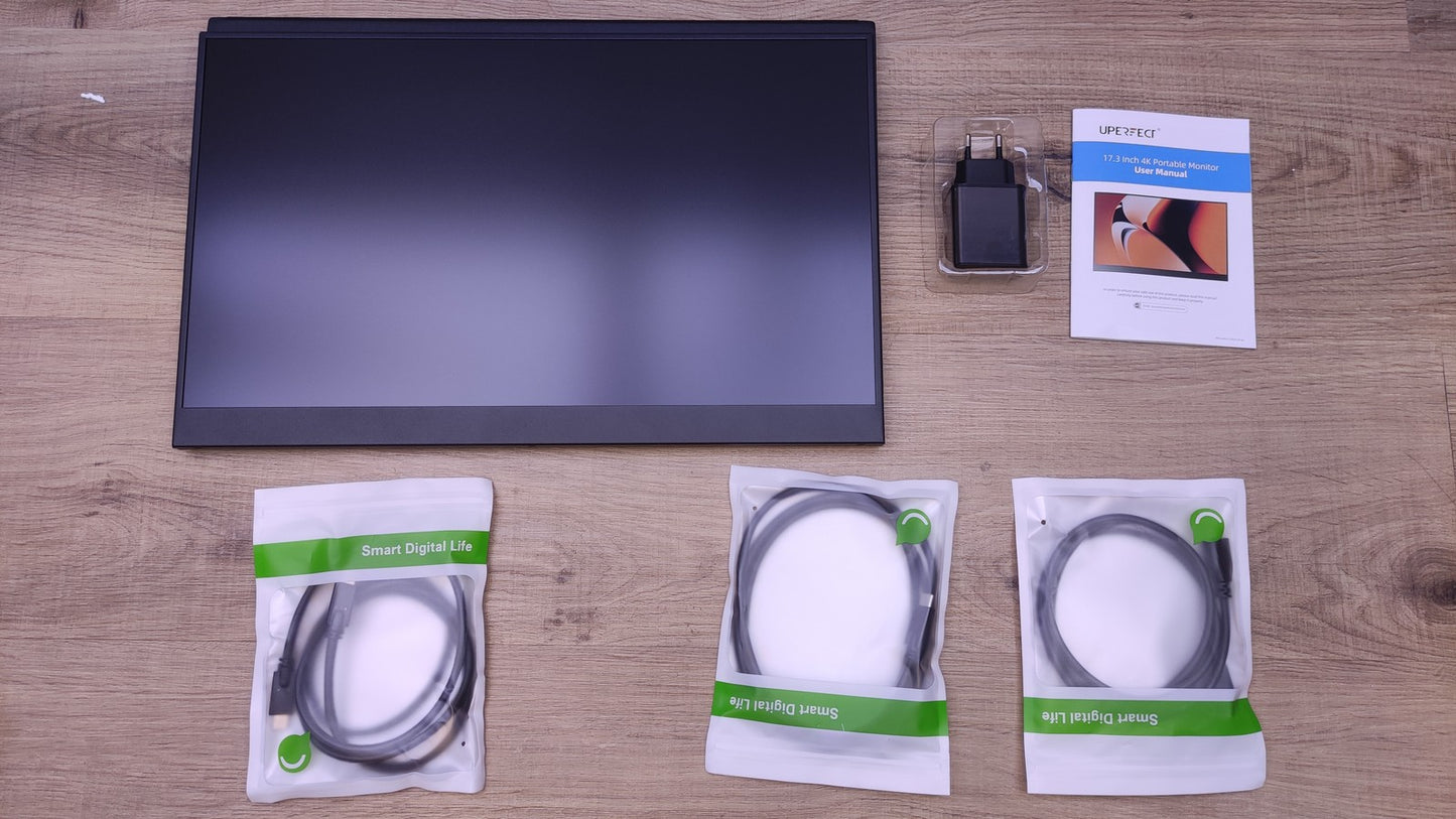 UPERFECT Tragbarer 2K Monitor 17.3" 2560x1440 IPS HDR USB-C AMD FreeSync 144Hz