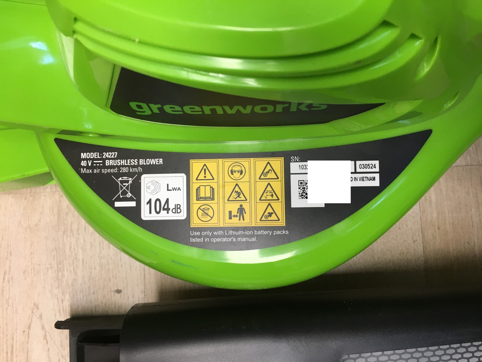 Greenworks 40V Akku-Laubbläser und Sauger SOLO 24227, I37168