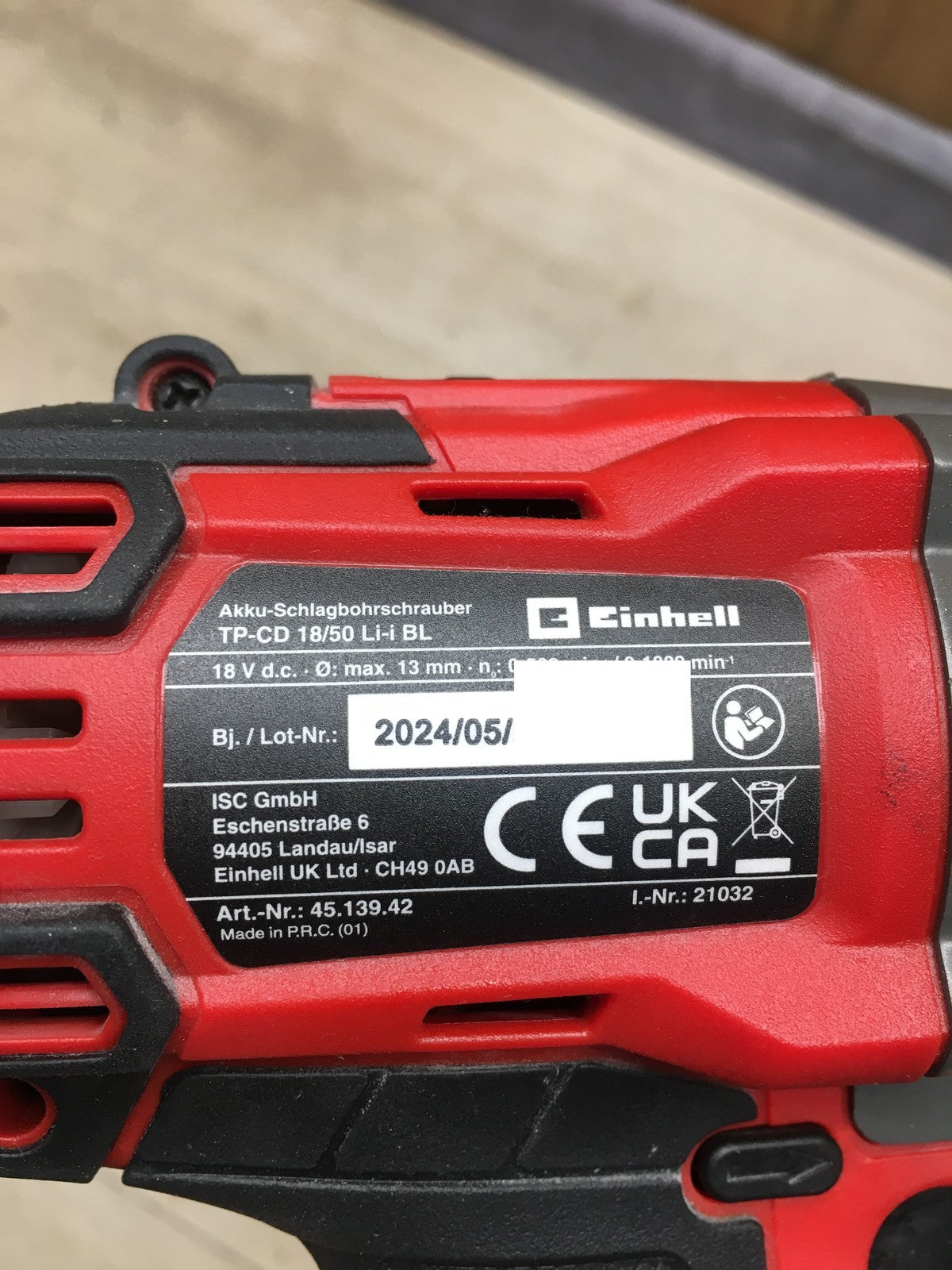 Einhell Akku-Schlagbohrschrauber TP-CD 18/50 Li-i BL Solo, I40938