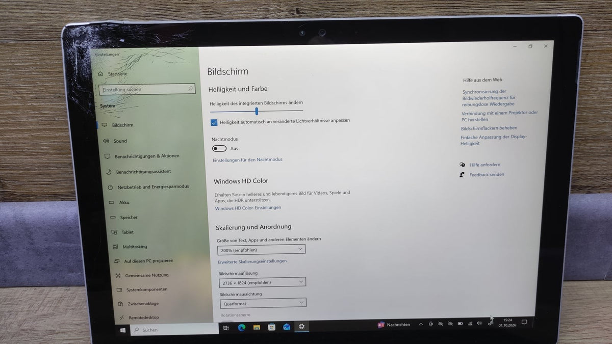 Microsoft Surface Pro 4 Windows Tablet 2736x1824 Touch m3-6Y30 4GB RAM 128GB SSD