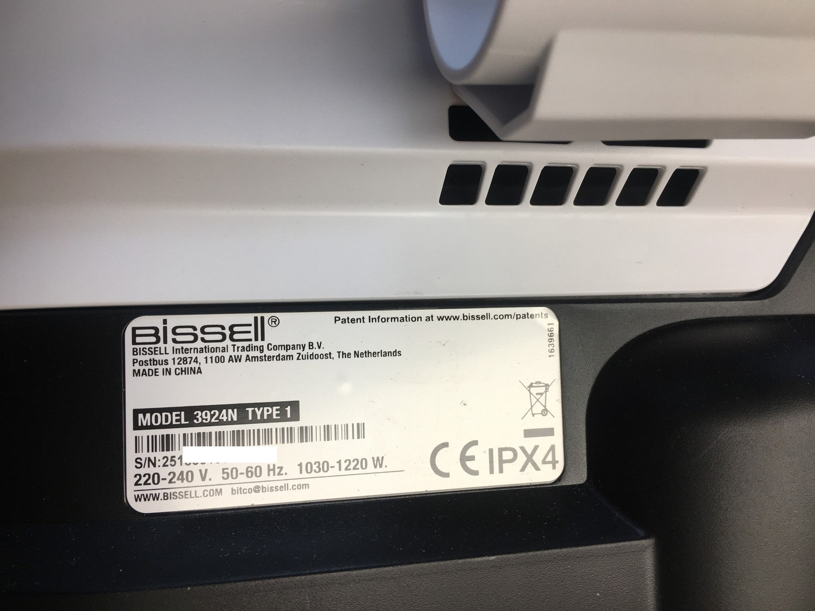 Bissell 3924N Waschstaubsauger, weiß, I39263