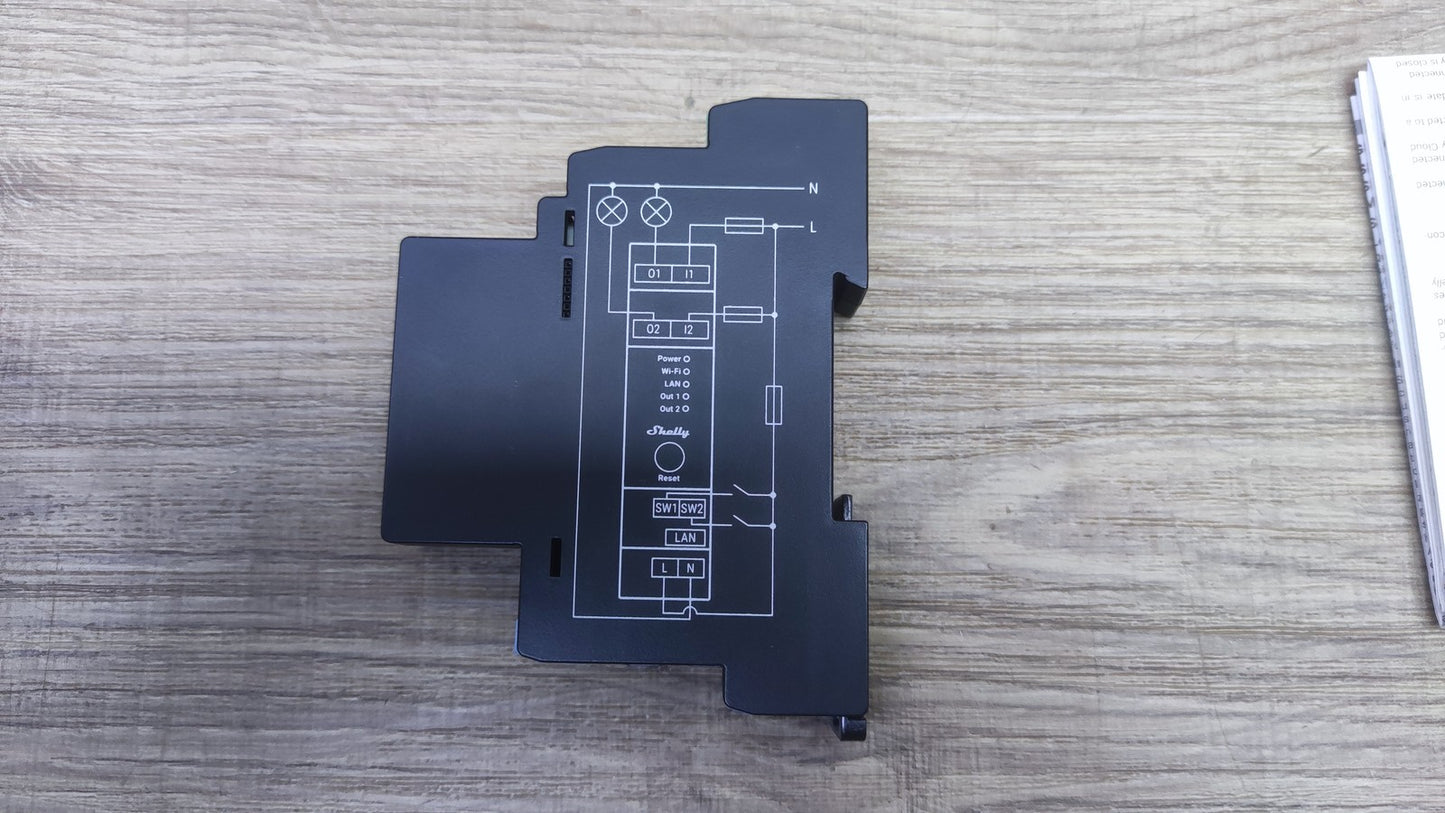 Shelly Pro 2PM Wlan, LAN & Bluetooth 2-Kanal-Smart-Relais-Schalter, I37330