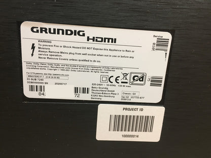 Grundig 55 GUB 7240 4K Fernseher 55" UHD HDR10+ Dolby Vision Smart Android TV