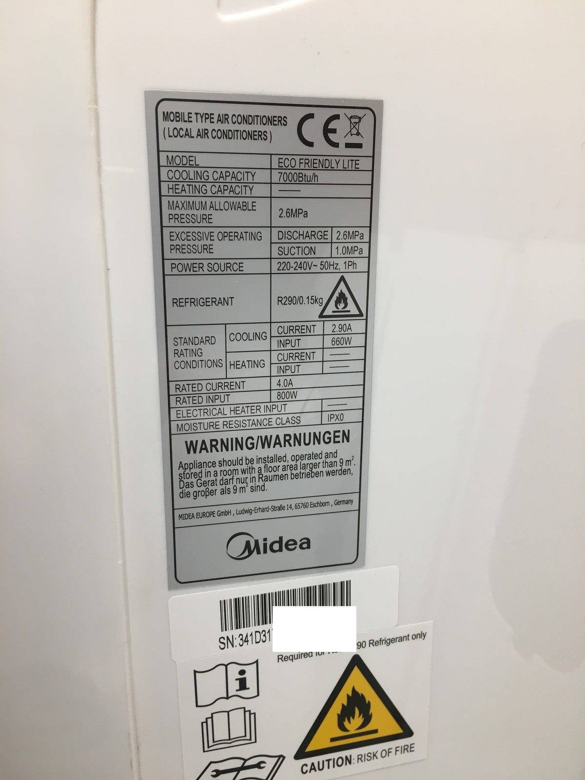MIDEA Eco Friendly Lite Klimagerät EEK:A+, I39071