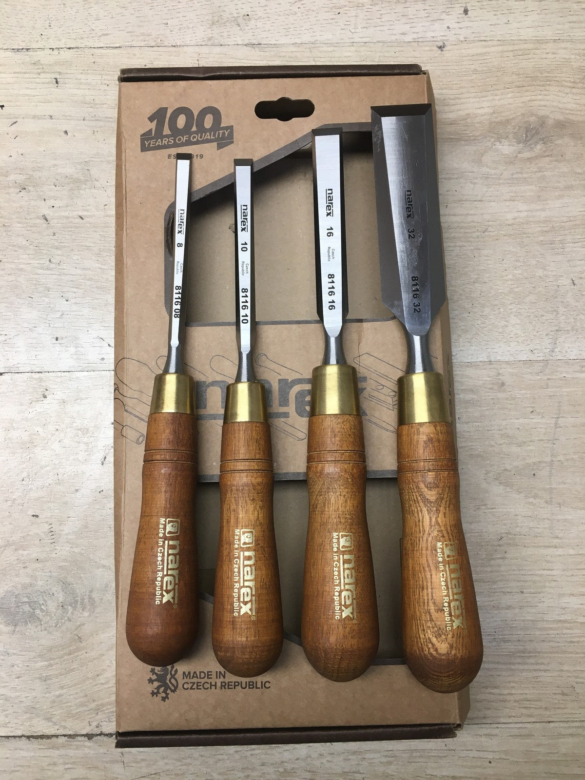 Narex Premium Meißel-Set 863202, 4-teiliges Set, I37430