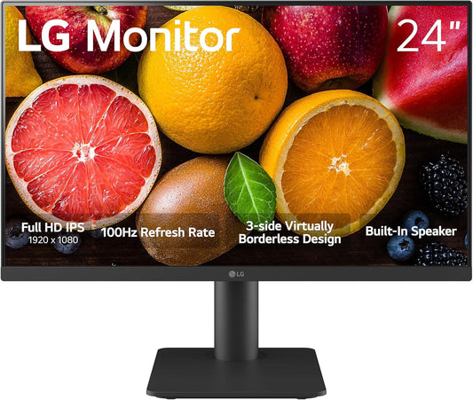 LG 24MS550-B Monitor 23.8" FHD 1920x1080 IPS HDMI 100Hz Speakers Black 